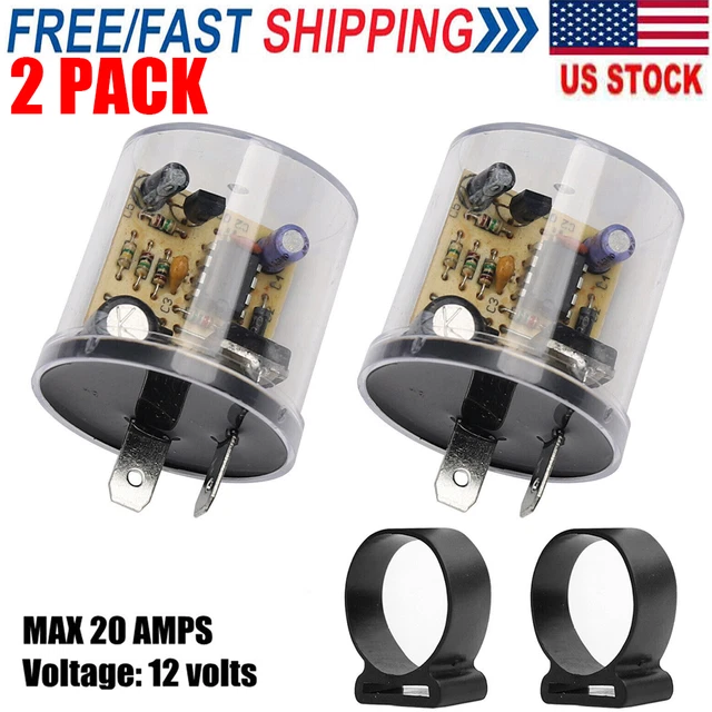 2PCS 2PIN VARIABLE Car LED Turn Signal Light Flasher Blinker Relay