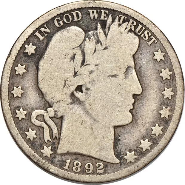 1892-S Barber Half Dollar, AG 50c, C00068482