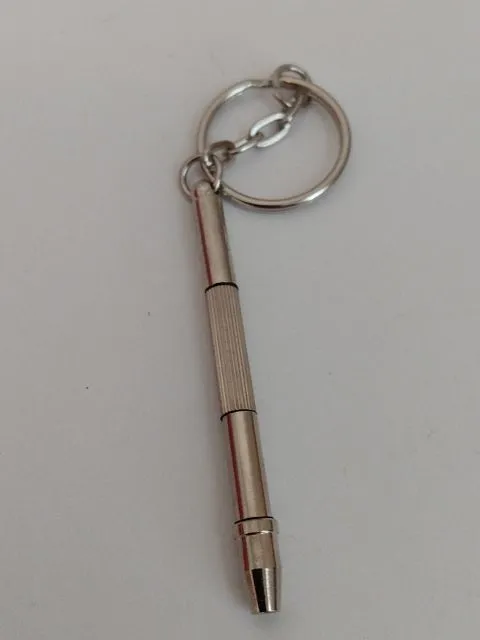 Silvertone Mini Screwdriver Set Keychain Keyring