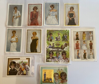 1997 Ics Lot Of Princess Diana Togo Stamps With Coa's Legal Tender Stamps