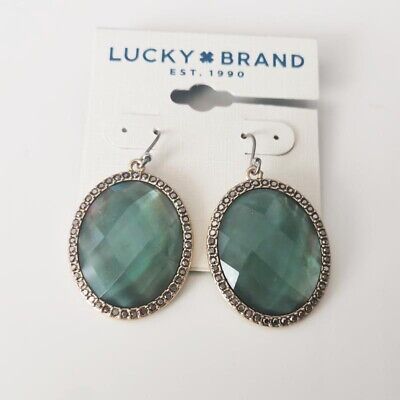 New Lucky Brand Oval Drop Earrings Best Gift Vintage Women Party Holiday Jewelry