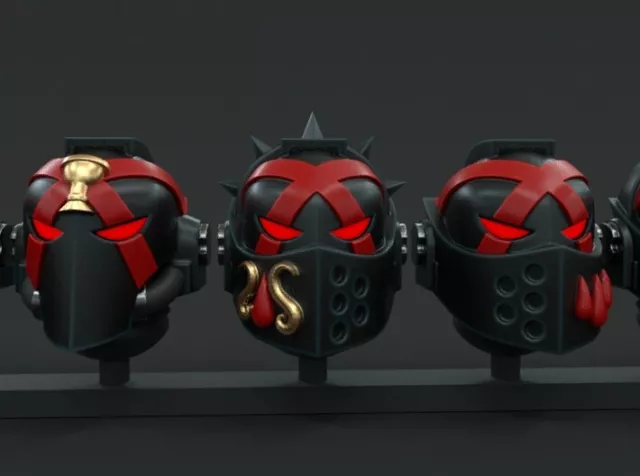 10-20x Sanguine Angel Death Team Helmets Variety