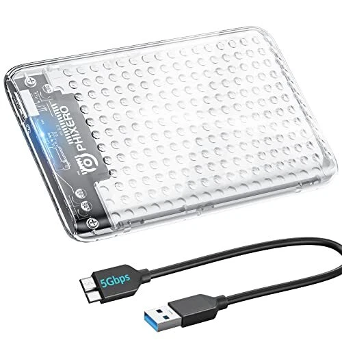 PHIXERO Boitier Disque Dur 2.5 5Gbps USB 3.0 Boitier Disque Dur Externe pour ...