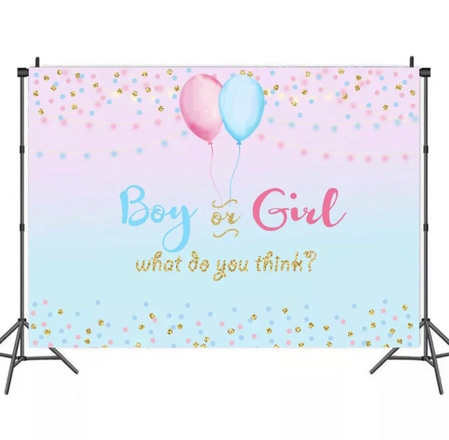 BABY SHOWER BACKDROP Banner Boy or Girl Backdrop Gender Reveal Backdrop