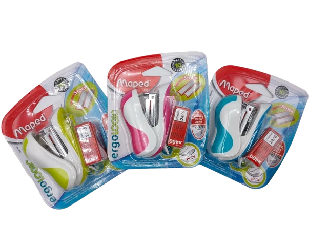 MAPED MINI COMPACT Agrafeuse Ergologic 26/6 de Rechange Agrafes EUR 8 ...