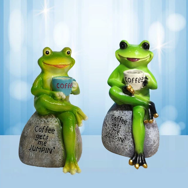 Harzfroschstatue Tierskulptur Figur Garten Tischplatte Schreibtischdekor