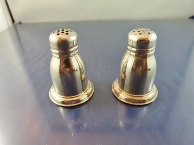 PLAIN SALT & PEPPER SHAKERS set BY Birks Sterling