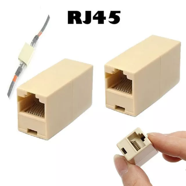 RJ45 Ethernet Network LAN Cat5e Cat6 Cable Joiner Adapter Coupler Extender LOT