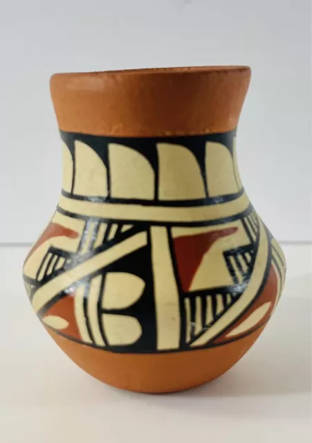 Native American Pottery Vase, Hand Crafted Terracotta by Jemez - Vintage