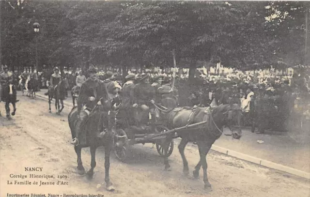 Cpa 54 Nancy Cortege Historique 1909 La Famille De Jeanne D´arc