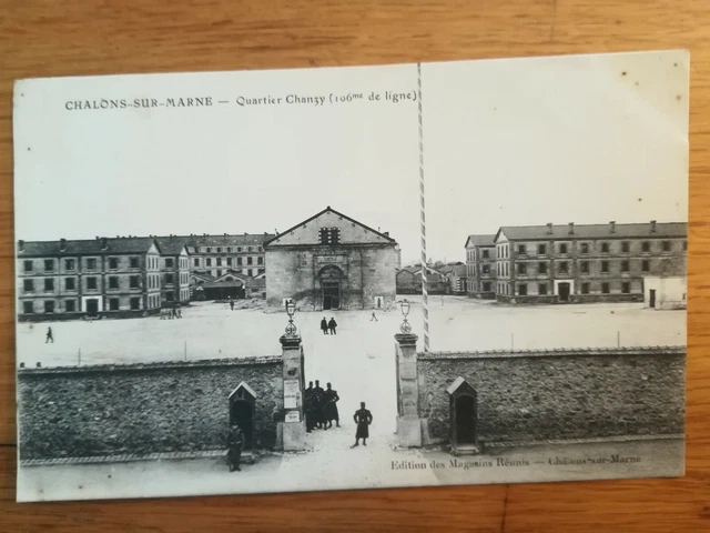 CPA - PHOTO barracks chanzy Chalons sur marne 30s