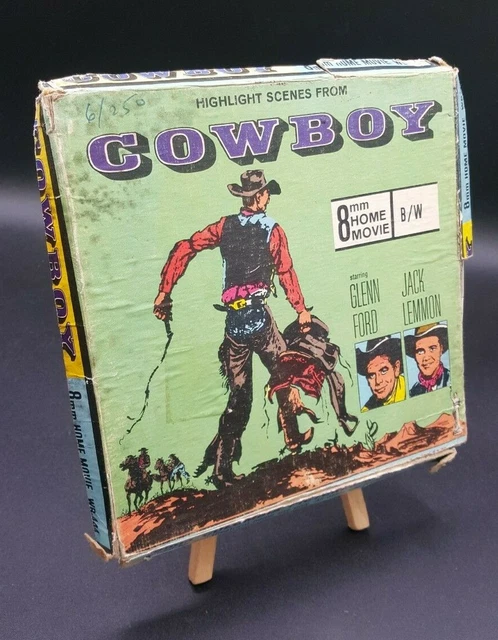 Cowboy Highlight Scenes 8mm Cine Film Glen Ford, Jack Lemmon Rare Vintage Reel