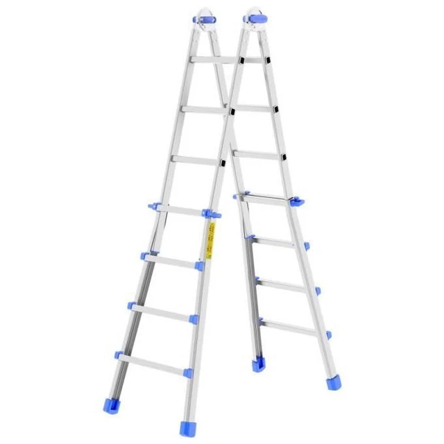 Colombo Scala EIFFEL 5+5 In Alluminio Altezza Massima 4,6 M Gradini Zigrinati