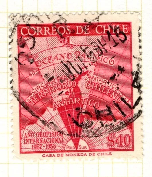 Chile 1958 IGY International Geophysical Year 40 pesos SG473 Used