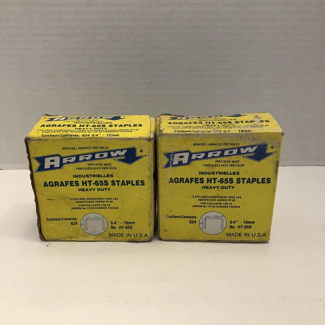 ARROW Heavy Duty Staples HT65S Box of 1248 Staples (2boxes of 624)
