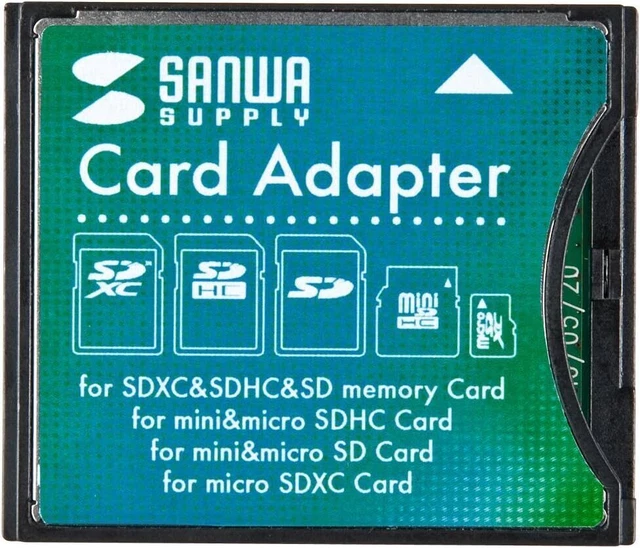 Adaptador de conversión CF para Sanwa Supply SDXC ADR-SDCF2