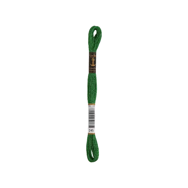 Anchor Sticktwist 8m, verde abeto, algodón, color 245, 6-hilos (0,25 EUR/m)