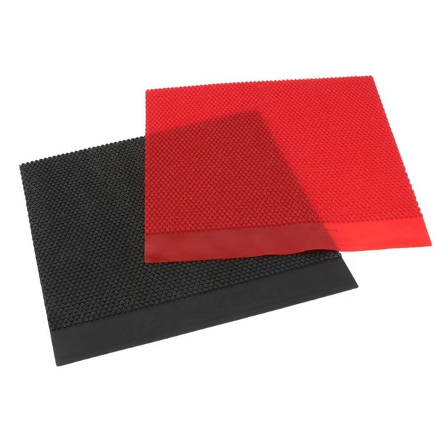 Lot De 2 Revêtements De Table Tennis - Caoutchouc Ultra Rapide Pour Attaque, Éponge Haute Qualité 2.2mm (Noir + Rouge)