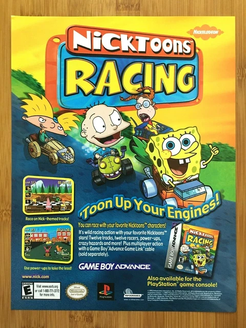 NICKTOONS RACING GBA 2002 Vintage Print Ad/Poster Official Art ...