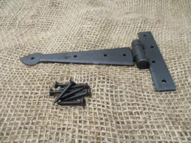 Primitive Hand Forged Iron Hinge Hinges Door Cabinet Iron 5 3/4" Doors Cabin 2