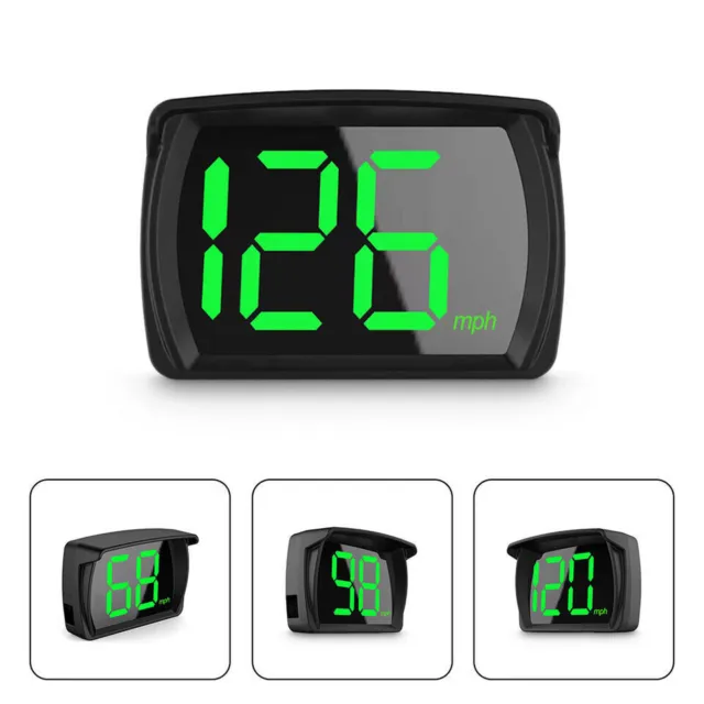 Digital Car HUD GPS Speedometer Head Up Display MPH KMH Compass Overspeed Alarm