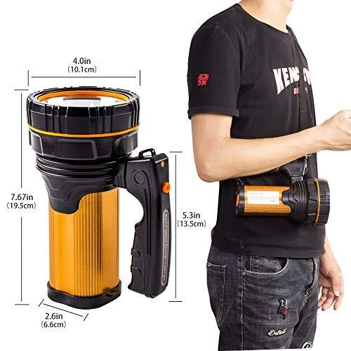 MAYTHANK LED Torch Super Bright Rechargeable Big Capacity10000ma Long Lasting, 3