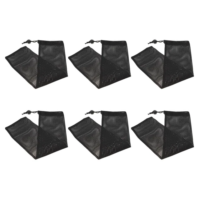 6 piezas Bolsa de alimentación de aves sin fugas Cardo Colgante Alimentador de aves Negro