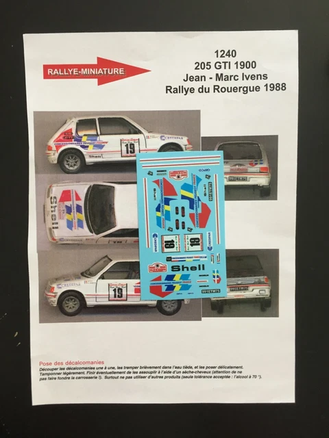 Planche De Décalcomanies 1/43 Citroën C3 Rallye Du Rouergue 2022 - Pilote Bochatay - Neuf