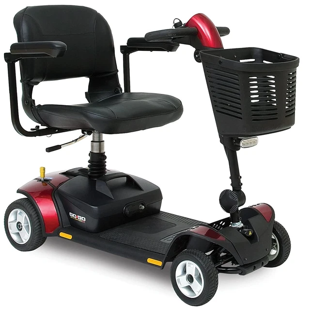 Pride Go-Go Elite Traveller LX Mobility Scooter con sedile sospeso, faro anteriore
