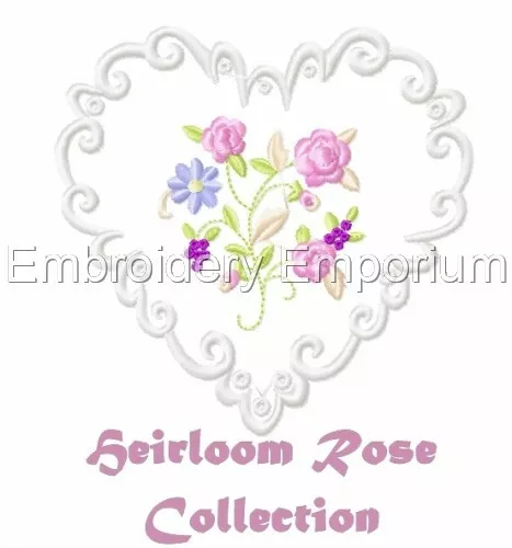 Heirloom Rose Collection - Machine Embroidery Designs On Cd Or Usb 4X4 & 5X7