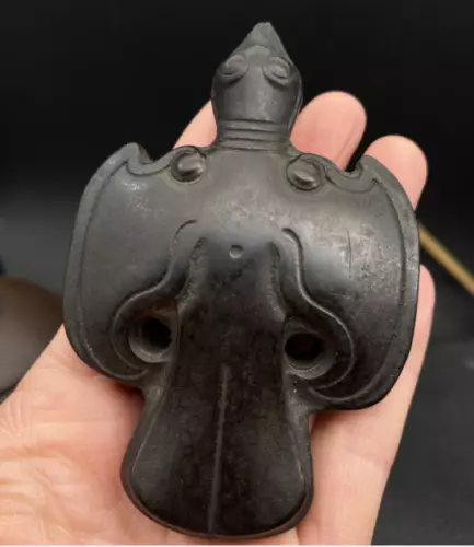 China Hongshan Culture Meteorite Hand carved beast bird Pendants