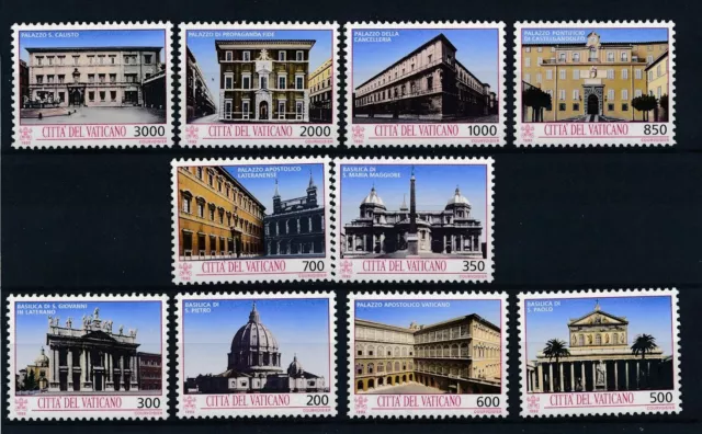 [BIN13388] Vatican 1993 Architecture good set of stamps very fine MNH