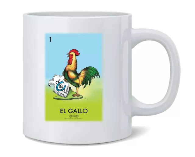 El Gallo Rooster Loteria Card Mexican Bingo 12 oz Coffee Mug