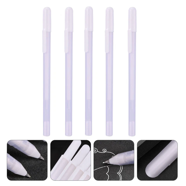 5 plumas de gel Highlight White Gel Pens Fine Point bolígrafos de gel para dibujar