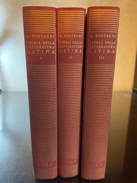 STORIA DELLA LETTERATURA LATINA TRE VOLUMI di A ROSTAGNI - UTET 1964