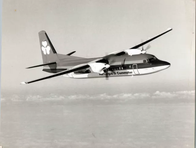 Aer Lingus Commuter Fokker F-27 Large Vintage Photo Friendship