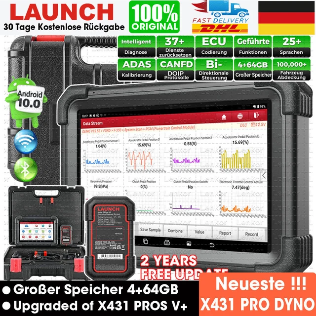 LAUNCH X431 PRO DYNO PRO3S+ Dispositivo Diagnostico Veicolo Auto OBD2