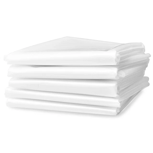 5 Sheets Plastic Drop Cloths, Plastic Sheeting Plastic Painting Tarp Paint Dr...