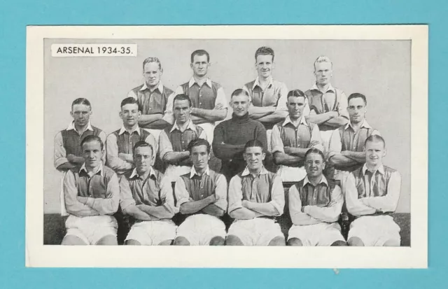 Football - D. C. Thomson - Football Team Card  -  Arsenal  Of 1935  -  1962