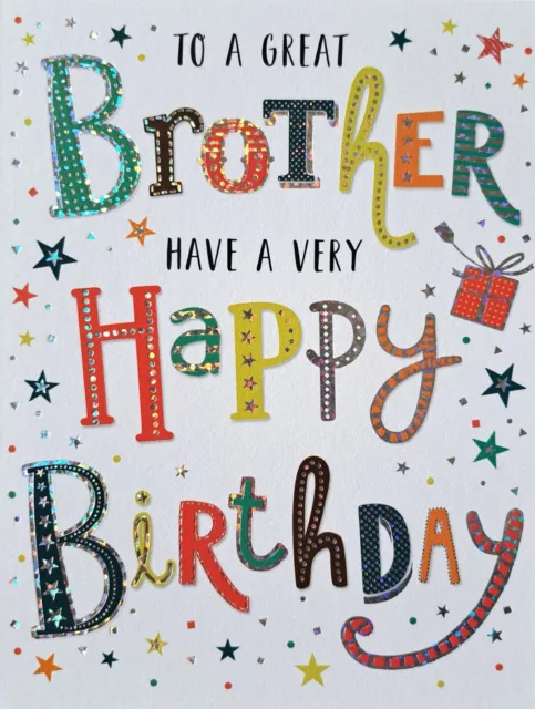 Dazzles To A Great Brother Have A Very Happy Birthday Card