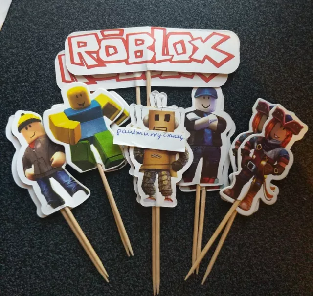 12 X Roblox Cake Picks,Cupcake Toppers Kids Birthday Party Decoration game #2