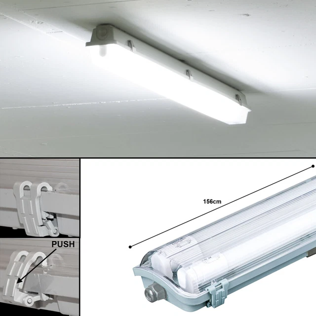 JANDEI - Rallonge LED Slim 1200 Mm - 36 W - 3000 K - Idéale Pour L'éclairage De Zones De Travail, Maisons Et Espaces Industriels - Économique Et Facile à Installer