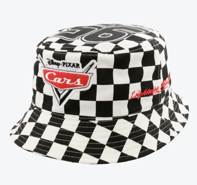 DISNEY BUCKET HAT Cars Lightning McQueen Embroidery Cap Tokyo