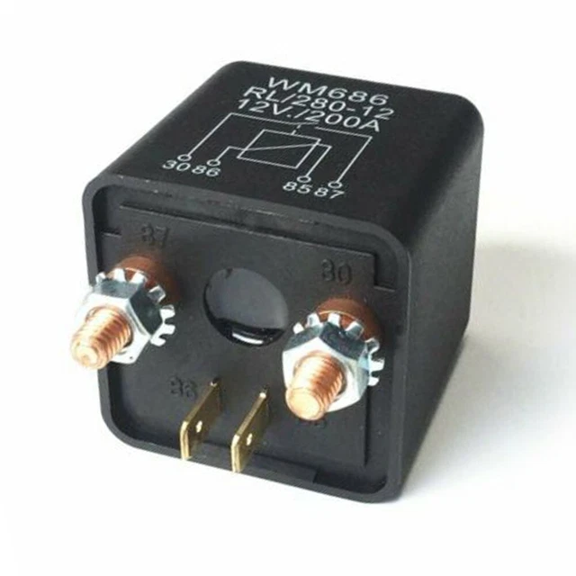 12V 200AMP Resistente Starter Split Charge Relé Auto Van Batteria Su / Spento A