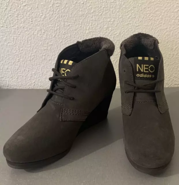 Adidas Neo Label Bottines En Cuir Compensées U44835 Marron 36 EU/ 3,5 UK/ 5 US