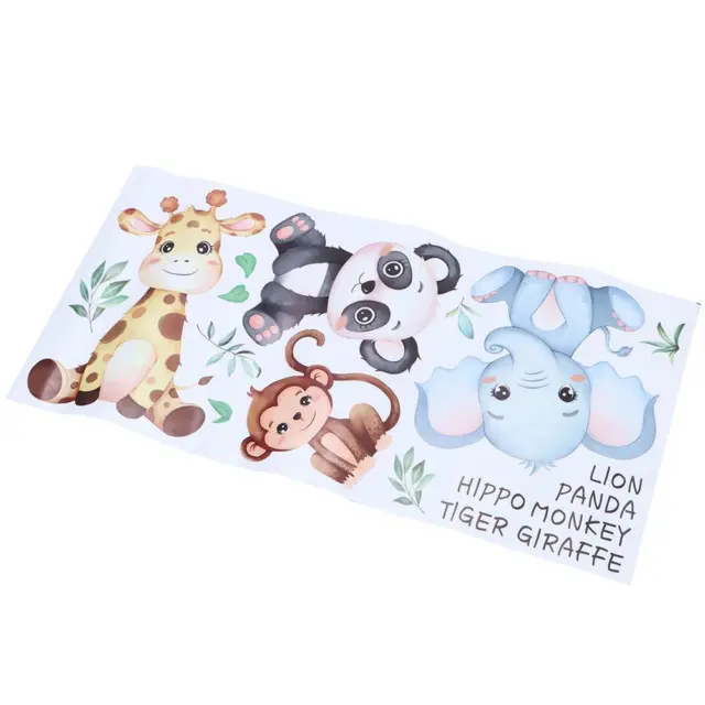 BRICOLAGE Stickers muraux Animaux de la jungle Singe Lion Girafe  Enfants Bébé