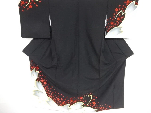 46222# Japanese Kimono / Antique Kimono For Dance / Sakura