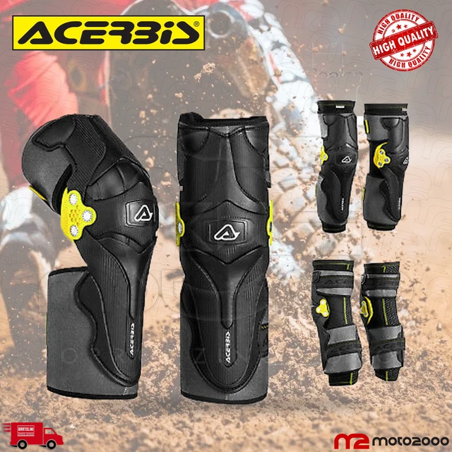 Paire De Genouillères Motocross Acerbis Profile 2.0 - Homologuées Pour Enduro/motocross