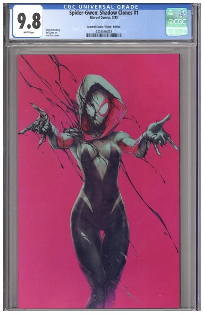 Spider-Gwen Shadow Clones #1 CGC 9.8 Spectral Ivan Tao Virgin Variant COA 666