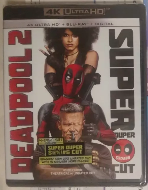 Deadpool 2 Super Duper Cut 4K Ultra HD Blu ray 4 disc set Ryan Reynolds